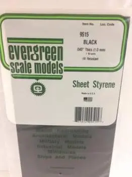 Black Sheet 6"X12" 1.0Mm (2) By Evergreen Scale Models 1