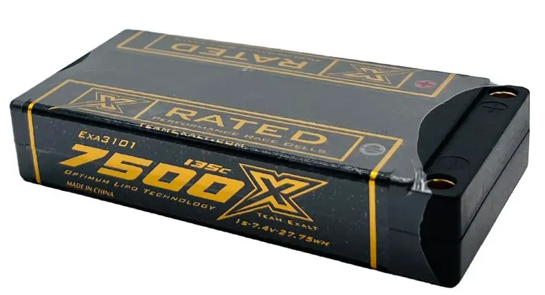 Exalt X-Rated 3.7V 1S Lipo Battery, 7500Mah 135C 1