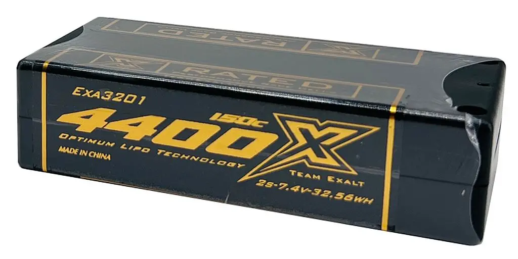 Exalt X-Rated 7.4V 2S Lipo Battery, Shorty, 4400Mah 150C 1