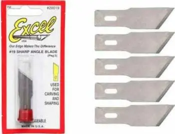 Excel #19 Angled Edge Blades (5) (Xac219) 1