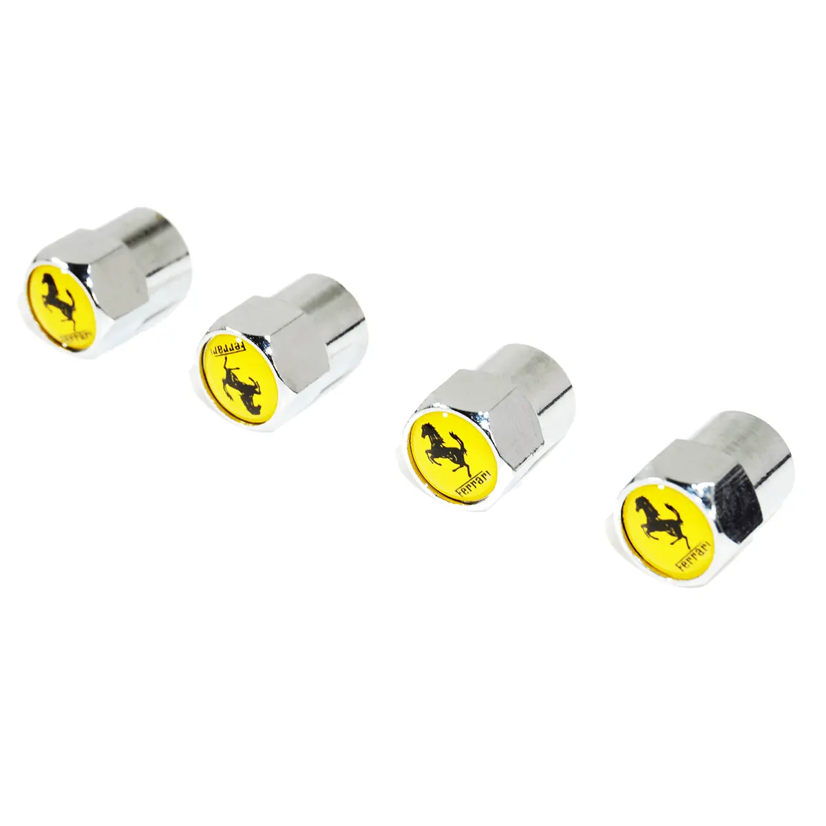 Chrome Valve Stem Tire Caps, Style: Italian Prancing Horse 2
