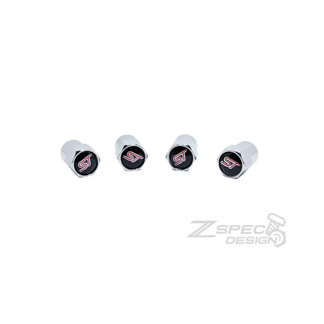 Chrome Valve Stem Tire Caps, "St" Style, For Focus, Fiesta Others 1