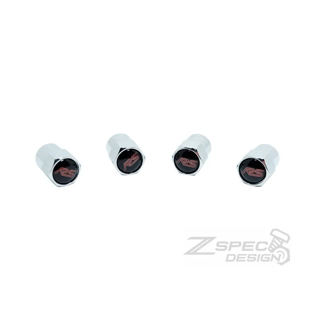 Chrome Valve Stem Tire Caps, "Rs" Style, For Focus, Fiesta Others 1