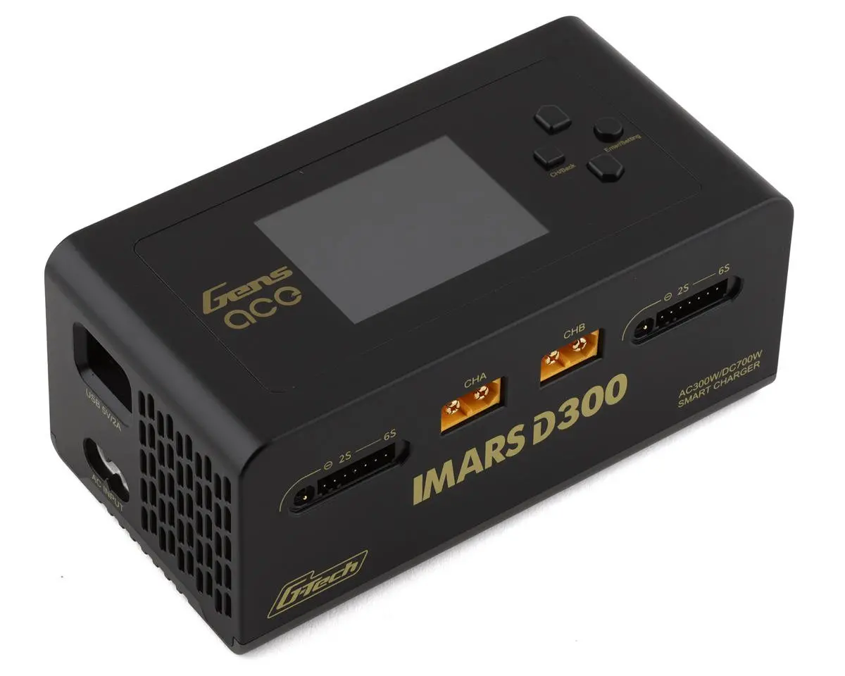 Imars D300 G-Tech Smart Dual Ac/Dc Battery Charger, 6S/16A/350W X2, Black 1