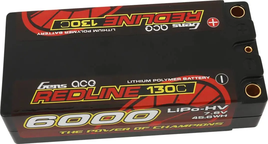 Gens Ace Redline Li-Po 130C 6000Mah 7.6V Hv Shorty Hard Case 1