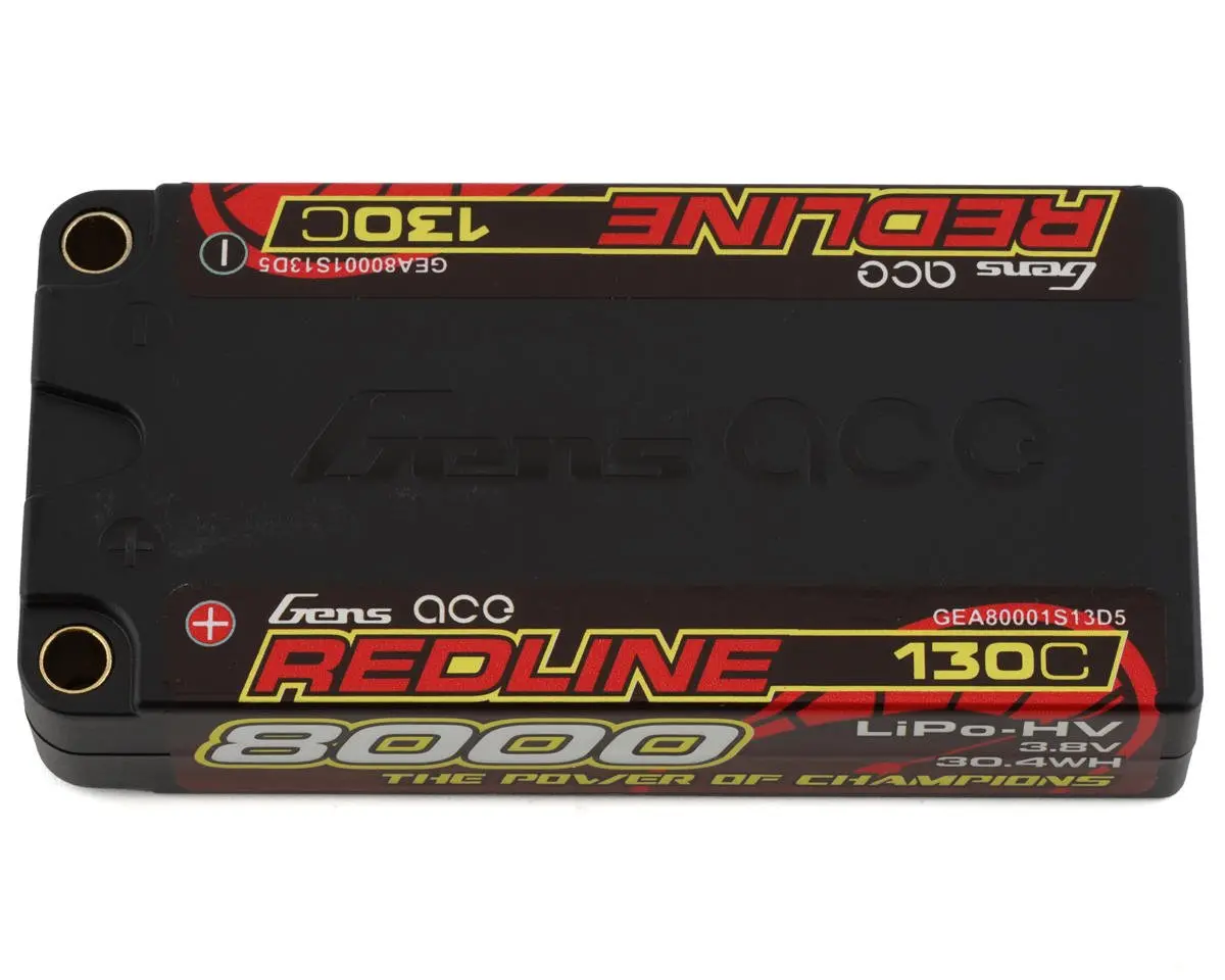 Redline 1S 3.8V Lipo Battery, 130C 8000Mah 1