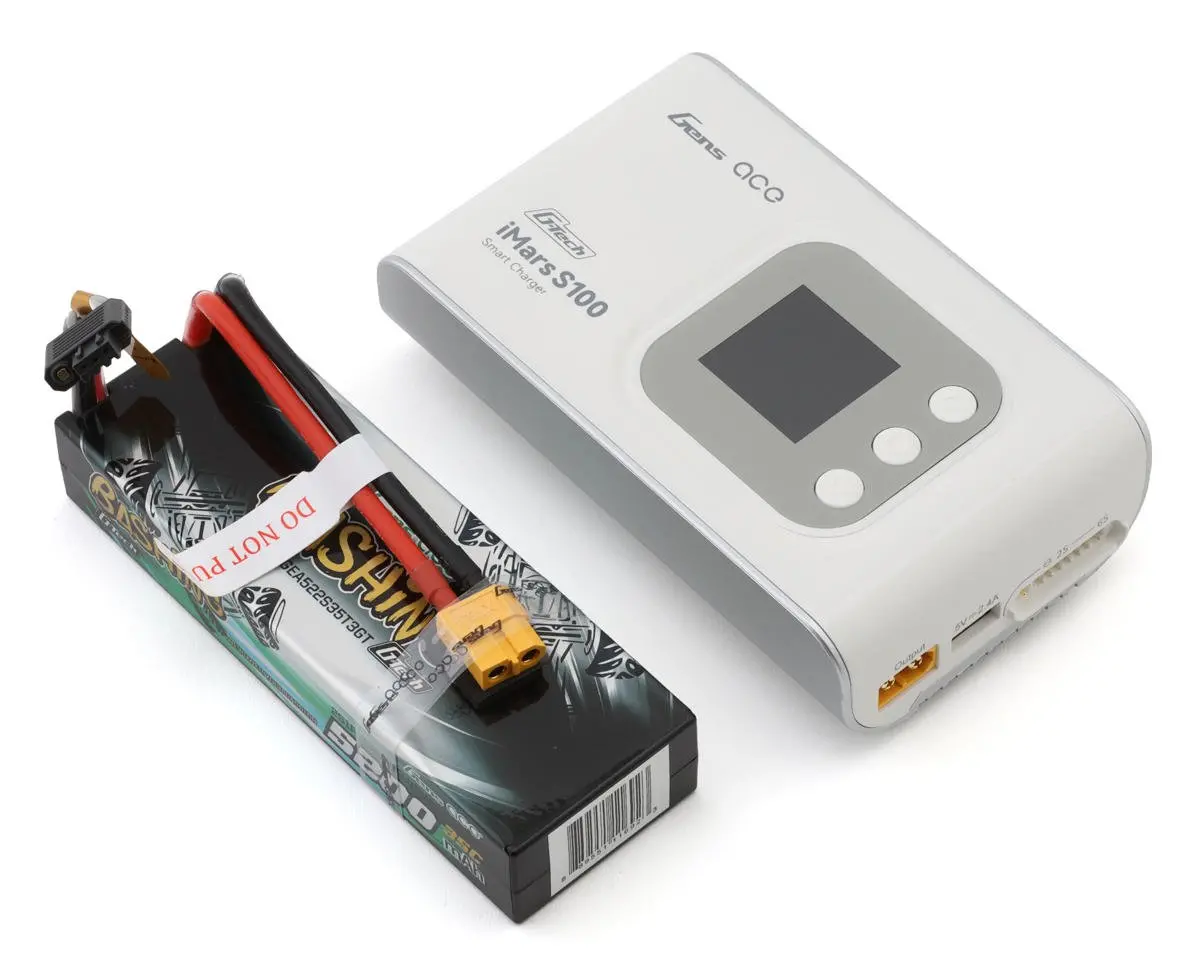 G-Tech Smart 7.4V 2S 5200Mah Lipo Bundle W/ Imars S100 Charger & Battery 1