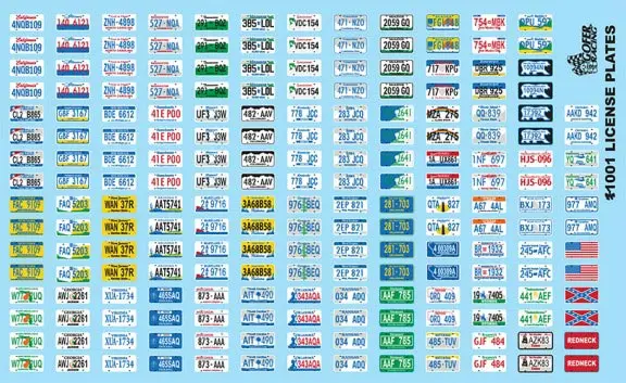 Gofer Racing 11001 1/24-1/25 License Plates 1