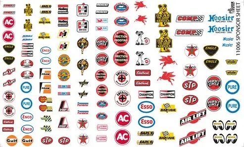 Gofer Racing 11006 1/24-1/25 Manufacturer Sponsor Logos #1 1