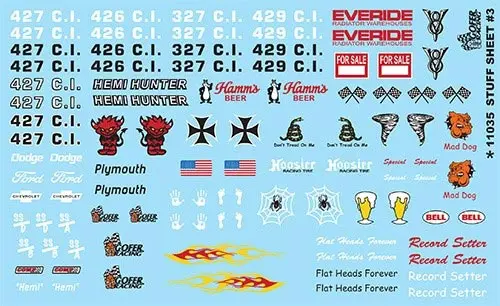 Gofer Racing 11035 1/24-1/25 Stuff Sheet #3 - Hemi/Everide/Hoosier/Etc 1