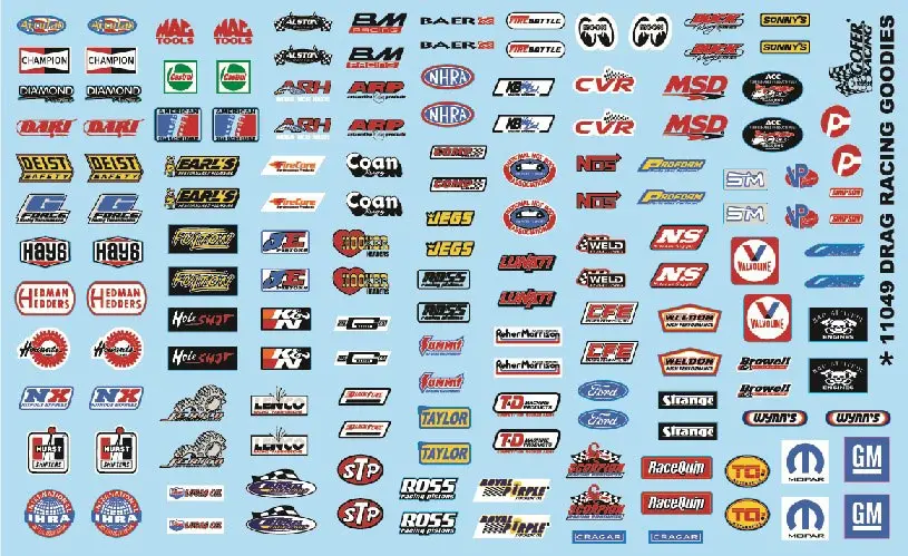 Gofer Racing 11049 1/24-1/25 Drag Racing Goodies (Logos) 1