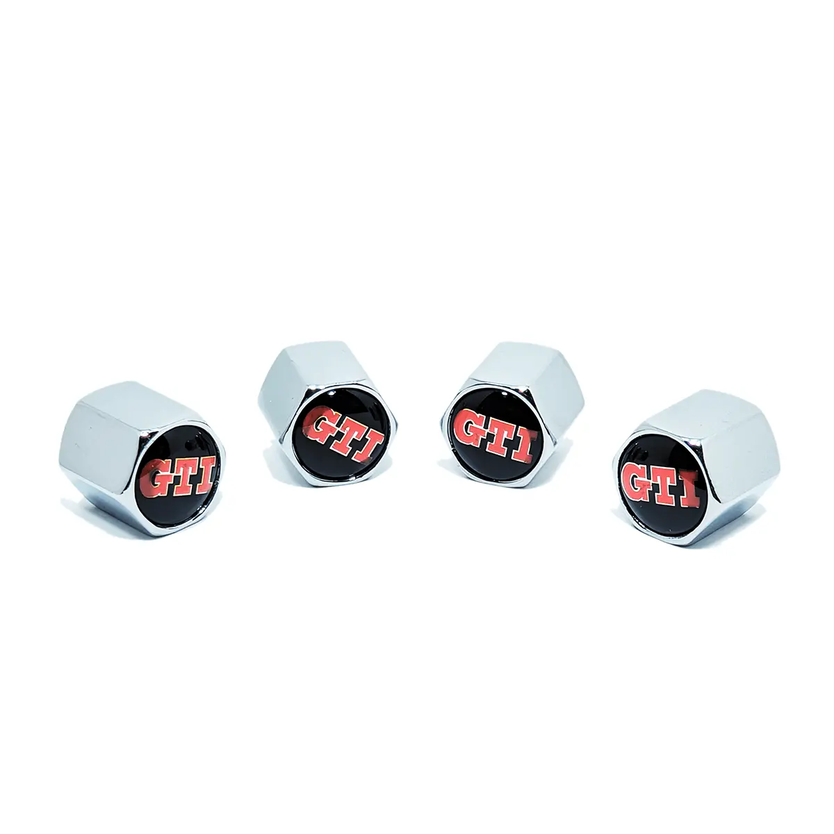Chrome Valve Stem Tire Caps, Style: Gti 1