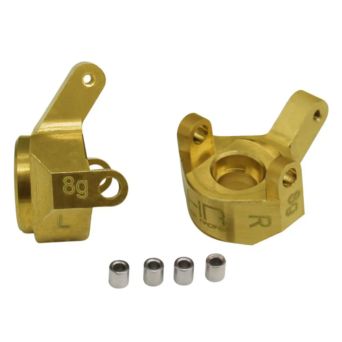 Scx24 Front Steering Knuckles, Brass 1