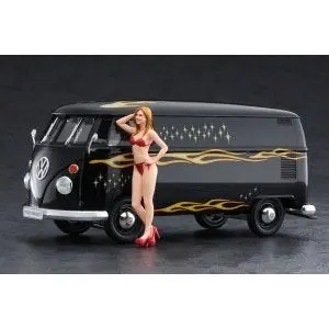 Hasegawa 1/24 Vw Type 2 Delivery Van "Fire Pattern" W/Blond Firl's Figure (Sp464) 1