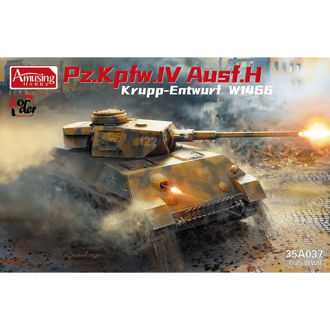 Amusing Hobby 1/35 Panzer Iv Ausf.H Krupp-Entwurf 1