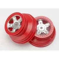 Chrome Wheels, Red:1/16 Slh 1