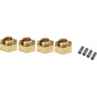 Hr Brass Stock Wheels Hub 7Mm Hex Scx24 1