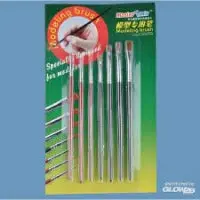 Modeling Brush Set (7Pcs): Round #0, 1, 2/0, Flat 1/4", 1/8", 3/1 By Trumpeter 1