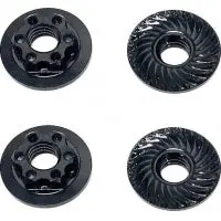 92254 Team Associated Ft Nuts M4 Low Profile Wheel Nuts Black 1