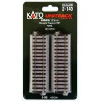 Kato 2-140 123Mm (4 7/8') Straight Track S123 (4 Pcs.) (Ho Scale) 1