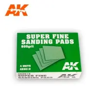 Ak Interactive Super Fine Sanding Pads 800 Grit. 4 Units 1