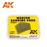 Ak Interactive Medium Sanding Pads 220 Grit. 4 Units 1