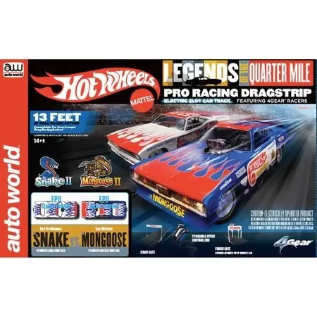 Autoworld 13' Snake Ii Vs Mongoose Ii Drag Set 1