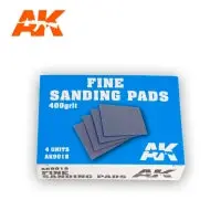 Ak Interactive Fine Sanding Pads 400 Grit. 4 Units 1