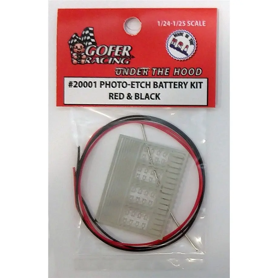 20001 Gofer Racing Photo-Etch Battery Kit Red & Black 1