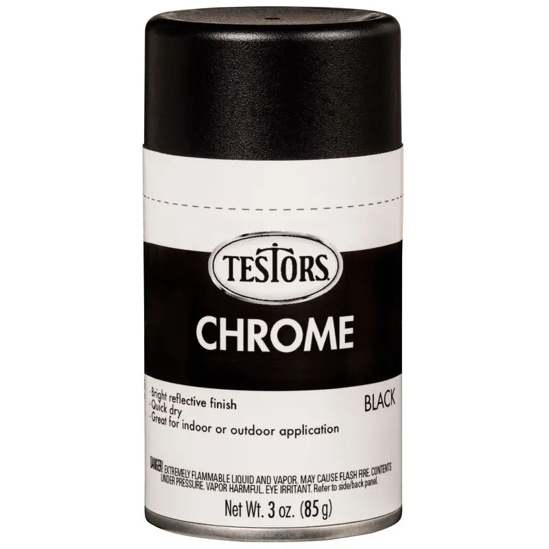 Testors Craft 3Oz Chrome Spray - Black 1