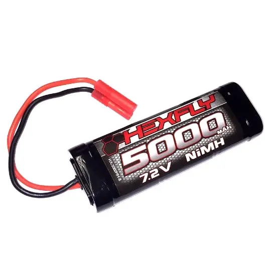 Hexfly 6 Cell 7.2V 5000Mah Nimh Battery(Banana Connector)(1Pc) 1