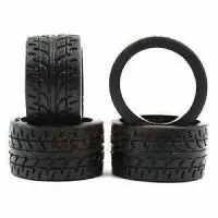 11Mm Wide Racing Radial Tire (4) (10) By Kyosho 1