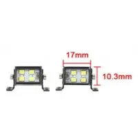 Hobby Details 1/10 Double Row Spot Lights - 4 Led (White) 5-8V, Roof Mount, Receiver Plug (2) 1