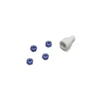 Aluminum Wheel Nut Set W/Wrench (Blue) (4) 1