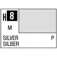 Mr Hobby Aqueous Color H8 Metallic Silver 10Ml Bottle 1