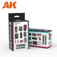 Ak Interactive Vending Machine Wargame Set 100% Polyurethane Resin Compatible With 30-35Mm Scale 1