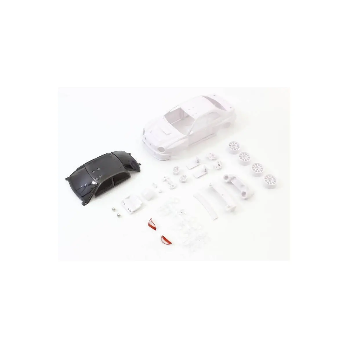 Mzn200 - Impreza Wrc 2002 White Body Set W/Wheel 1