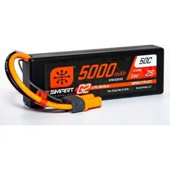 G2 Smart Lipo 5000Mah 2S 7.4V 50C Hardcase Ic5 By Spektrum 1