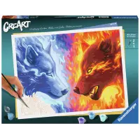 Ravensburger - Creart - Paint By Numbers - Fire & Ice 12X16 1