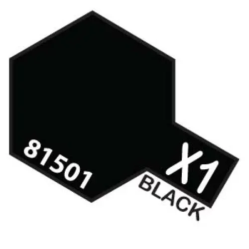 Tamiya X-1 Black Acrylic Mini 10Ml 1