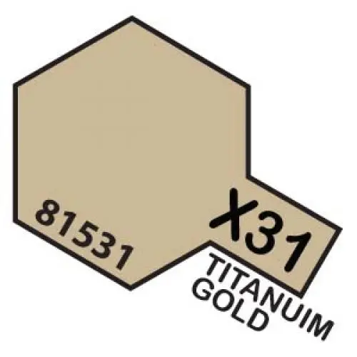 Tamiya X-31 Titanium Gold Scrylic Mini 10Ml 1