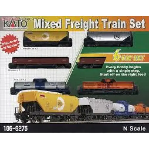 Kato N Mixed Freight Car Set (6) 106-6275 1