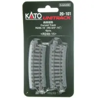 Kato N 249Mm 9-3/4" Radius Curve 15-Degree (4) 20-101 1