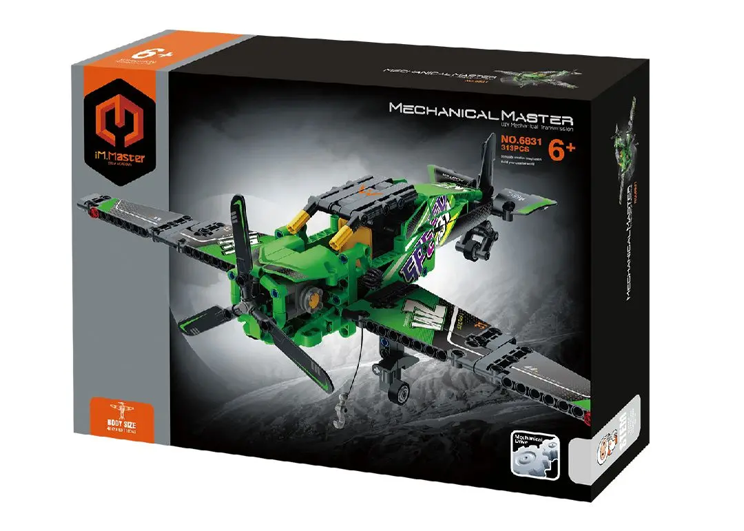 Im.Master Building Blocks Single Wing Aircraft - 313 Pcs 1