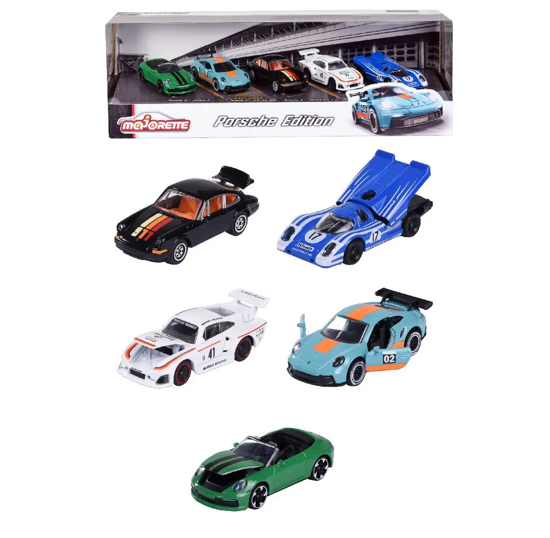 Majorette - Porsche Edition - 5 Piece Gift Pack (New For 2023) 1