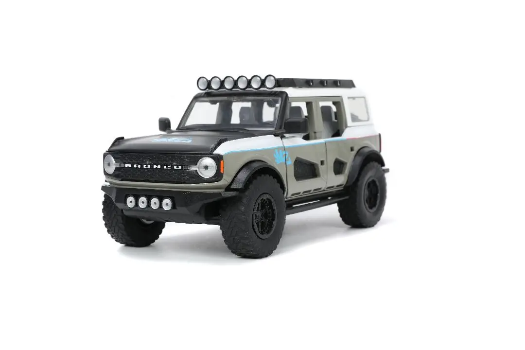 Jada 1/24 "Just Trucks" 2021 Ford Bronco Grey/White 1
