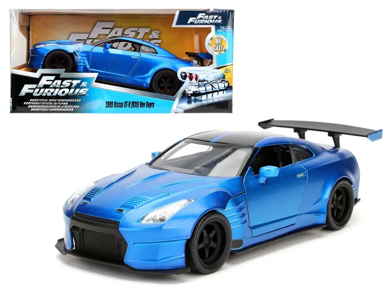 Jada 1/24 "Fast & Furious" Brian's 2009 Nissan Gtr (R35) Ben Supra - Primer Candy Blue 1