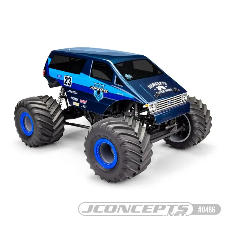 1985 Ford Aerostar Racer 12.5-13" Wb Monster Truck Body, Clear 1