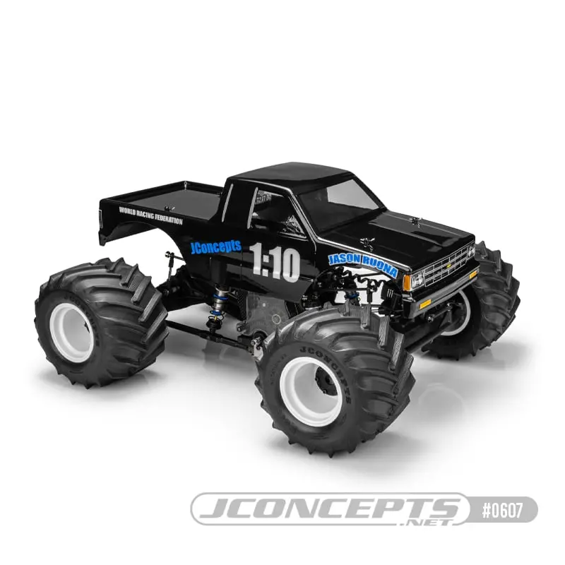 1990 Chevy S10 Extended Cab 13" Wb Monster Truck Body, Clear 1