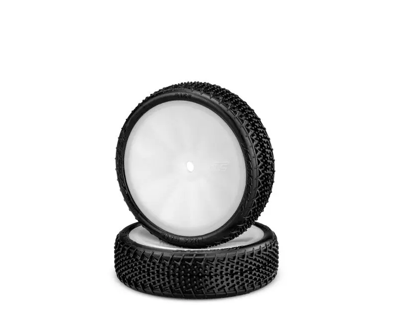 Fuzz Bite 2Wd Buggy Front Tires, Pink Comp, Wht Whl (2) 1